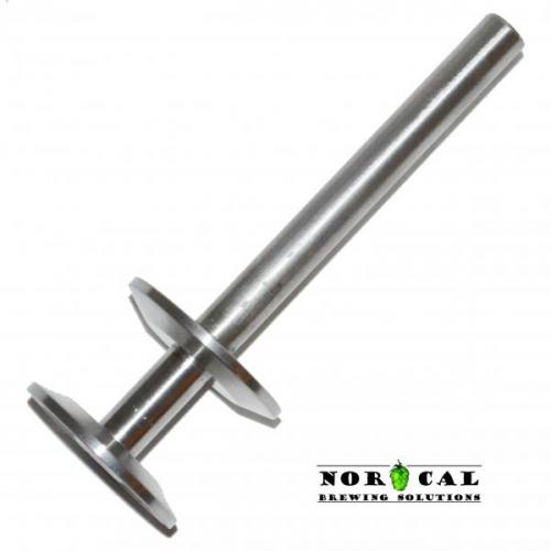 Tri-Clover Straight Tube Connect - 2 Inch Tri Clover x 2 inch Tri Clover x .5 inch NPT Male